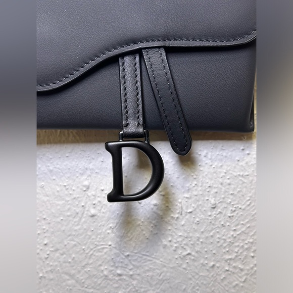 Dior Ultra Matte Calfskin Nano Saddle Chain Pouch - Picture 4 of 11